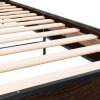 Rám postele hnědý dub 90 x 190 cm kompozitní dřevo a kov 845566
