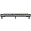 Rám postele šedý sonoma 75 x 190 cm kompozitní dřevo a kov 845880