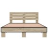 Rám postele dub sonoma 140 x 190 cm kompozitní dřevo a kov 3280168