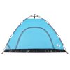 Kempingový stan pro 4 osoby modrý rychloupínací 4004170