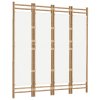 Skládací 4panelový paraván 160 cm bambus a plátno 350624