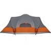Rodinný stan týpí pro 8 osob šedý a oranžový nepromokavý 94739