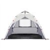 Plážový stan pro 3 osoby šedý rychloupínací nepromokavý 4005316