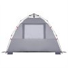 Plážový stan pro 3 osoby šedý rychloupínací nepromokavý 4005316