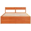 Postel bez matrace voskově hnědá 160 x 200 cm masivní borovice 3282344