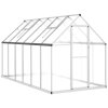 Skleník s podkladovým rámem stříbrný 334 x 169 x 195 cm hliník 3266326