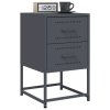 Noční stolek antracitový 36 x 39 x 60,5 cm ocel 846462