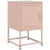 Noční stolek růžový 36 x 39 x 60,5 cm ocel 846448