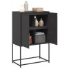 Skříň highboard černá 68,5 x 38,5 x 107 cm ocel 846506