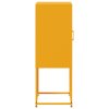 Skříň highboard hořčicově žlutá 36 x 39 x 107 cm ocel 846533