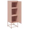 Skříň highboard růžová 36 x 39 x 123 cm ocel 846525