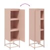 Skříň highboard růžová 36 x 39 x 123 cm ocel 846525