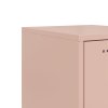 Skříň highboard růžová 36 x 39 x 107 cm ocel 846531