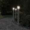 Venkovní stojací lampy 3 ks stříbrné 110 cm nerezová ocel 4006360