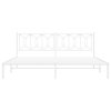 Kovový rám postele s čelem bílý 193 x 203 cm 376183