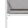 Zahradní židle s poduškami 4 ks bílé ocel a textilen 4008587