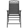 Skládací zahradní židle 4 ks šedá melanž ocel a textilen 3157293