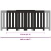 Kryt na radiátor černý 205 x 21,5 x 83,5 cm kompozitní dřevo 852763