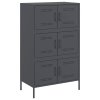 Skříň highboard antracitová 68 x 39 x 113 cm ocel 842960