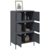 Skříň highboard antracitová 68 x 39 x 113 cm ocel 842960