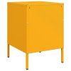 Noční stolky 2 ks hořčicově žluté 36 x 39 x 50,5 cm ocel 842929