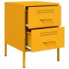 Noční stolky 2 ks hořčicově žluté 36 x 39 x 50,5 cm ocel 842929