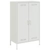 Skříň highboard bílá 68 x 39 x 113 cm ocel 842969