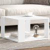 Konferenční stolek bílý 51,5 x 51,5 x 30 cm, z umělého dřeva 848136