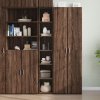 Skříň highboard hnědý dub 30 x 41 x 185 cm kompozitní dřevo 846417