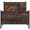 Kovový rám postele bez matrace kouřový dub 75 x 190 cm 4007675