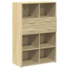 Skříň highboard dub sonoma 80 x 42,5 x 124 cm kompozitní dřevo 3281387