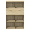Skříň highboard dub sonoma 80 x 42,5 x 124 cm kompozitní dřevo 3281387