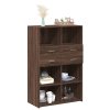 Skříň highboard hnědý dub 80 x 42,5 x 124 cm kompozitní dřevo 3281391