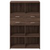 Skříň highboard hnědý dub 80 x 42,5 x 124 cm kompozitní dřevo 3281391
