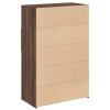 Skříň highboard hnědý dub 80 x 42,5 x 124 cm kompozitní dřevo 3281391