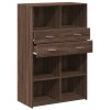 Skříň highboard hnědý dub 80 x 42,5 x 124 cm kompozitní dřevo 3281391