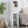 Skříň highboard bílá 30 x 42,5 x 124 cm kompozitní dřevo 846152