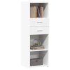 Skříň highboard bílá 40 x 42,5 x 124 cm kompozitní dřevo 846159