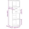 Skříň highboard bílá 40 x 42,5 x 124 cm kompozitní dřevo 846159
