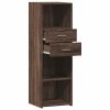 Skříň highboard hnědý dub 40 x 42,5 x 124 cm kompozitní dřevo 846165