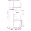 Skříň highboard hnědý dub 40 x 42,5 x 124 cm kompozitní dřevo 846165