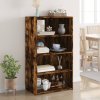 Skříň highboard kouřový dub 70 x 41 x 124 cm kompozitní dřevo 846408