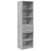 Skříň highboard šedá sonoma 50 x 42,5 x 185 cm kompozitní dřevo 3281460