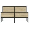 Kovový rám postele bez matrace dub sonoma 140 x 190 cm 4007904