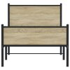 Kovový rám postele bez matrace dub sonoma 80 x 200 cm 4007895