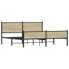 Kovový rám postele bez matrace dub sonoma 180 x 200 cm 3301401