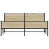 Kovový rám postele bez matrace dub sonoma 180 x 200 cm 3301401