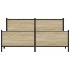 Kovový rám postele bez matrace dub sonoma 193 x 203 cm 3301366