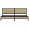 Kovový rám postele bez matrace dub sonoma 193 x 203 cm 3301393
