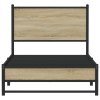 Kovový rám postele bez matrace dub sonoma 75 x 190 cm 4007876